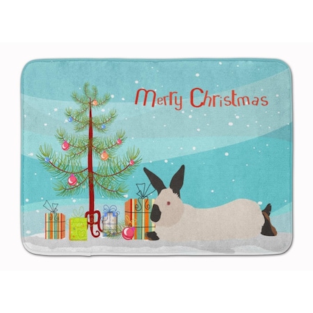 Carolines Treasures California White Rabbit Christmas Machine Washable Memory Foam Mat BB9334RUG